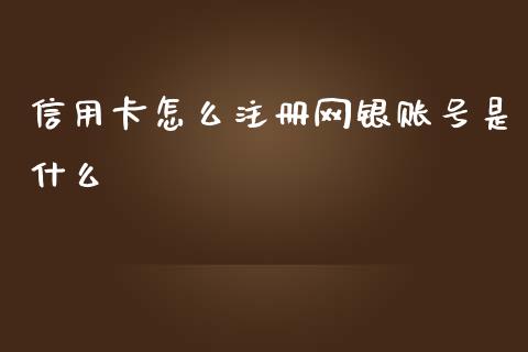 信用卡怎么注册网银账号是什么_https://m.qmgjg.com_金融市场_第1张