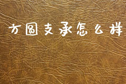 方圆支承怎么样_https://m.qmgjg.com_金融市场_第1张