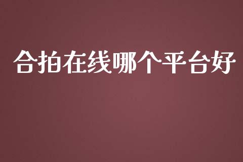 合拍在线哪个平台好_https://m.qmgjg.com_金融市场_第1张