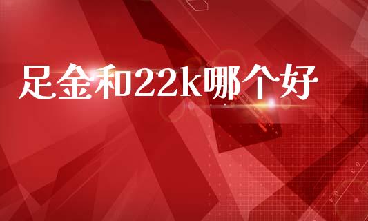 足金和22k哪个好_https://m.qmgjg.com_金融市场_第1张