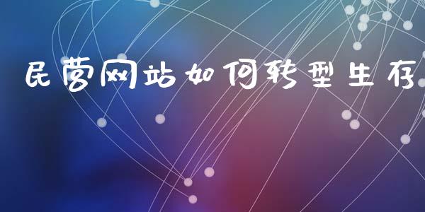 民营网站如何转型生存_https://m.qmgjg.com_金融市场_第1张