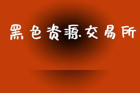 黑色资源交易所_https://m.qmgjg.com_资金管理_第1张