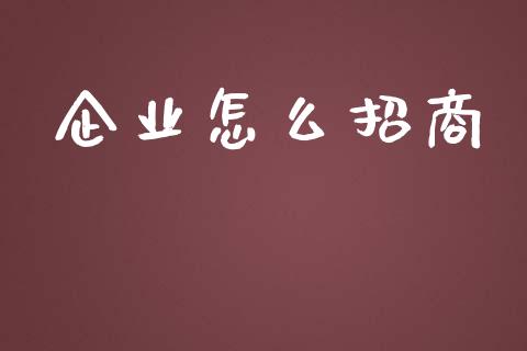 企业怎么招商_https://m.qmgjg.com_资金管理_第1张