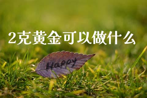 2克黄金可以做什么_https://m.qmgjg.com_金融市场_第1张
