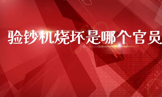 验钞机烧坏是哪个官员_https://m.qmgjg.com_资金管理_第1张