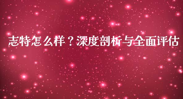 志特怎么样？深度剖析与全面评估_https://m.qmgjg.com_投资银行_第1张