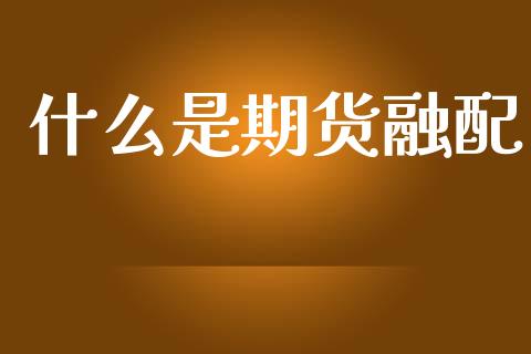 什么是期货融配_https://m.qmgjg.com_投资银行_第1张