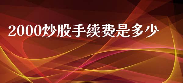 2000炒股手续费是多少_https://m.qmgjg.com_金融市场_第1张
