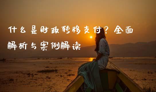 什么是财政转移支付？全面解析与案例解读_https://m.qmgjg.com_资金管理_第1张