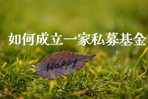 如何成立一家私募基金_https://m.qmgjg.com_货币基金_第1张
