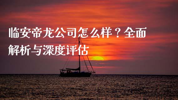 临安帝龙公司怎么样？全面解析与深度评估_https://m.qmgjg.com_投资银行_第1张