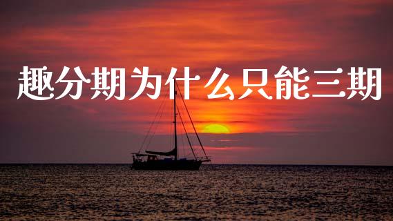 趣分期为什么只能三期_https://m.qmgjg.com_货币基金_第1张