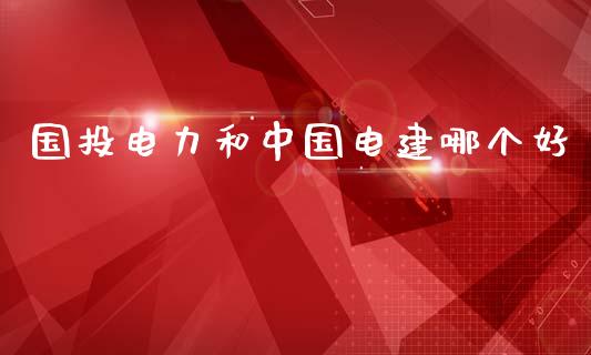 国投电力和中国电建哪个好_https://m.qmgjg.com_投资银行_第1张