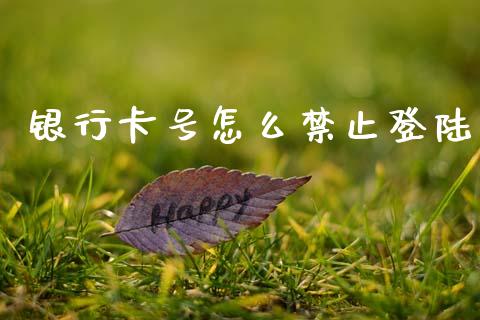 银行卡号怎么禁止登陆_https://m.qmgjg.com_投资银行_第1张
