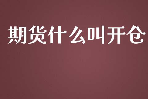 期货什么叫开仓_https://m.qmgjg.com_货币基金_第1张