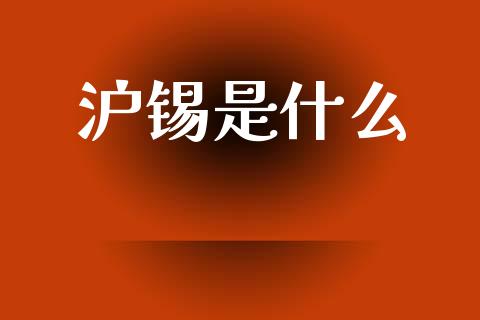 沪锡是什么_https://m.qmgjg.com_资金管理_第1张