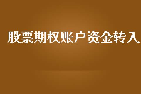股票期权账户资金转入_https://m.qmgjg.com_货币基金_第1张