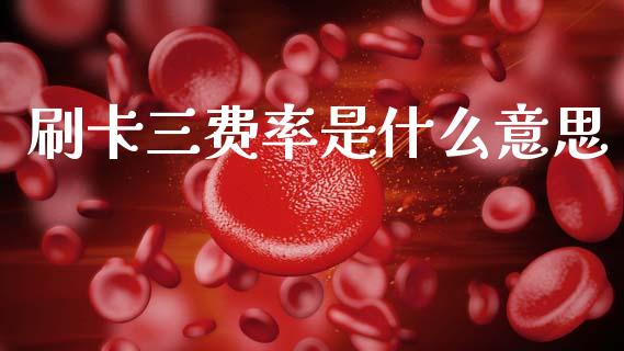 刷卡三费率是什么意思_https://m.qmgjg.com_资金管理_第1张