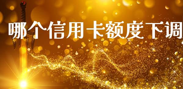 哪个信用卡额度下调_https://m.qmgjg.com_资金管理_第1张