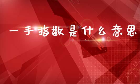 一手指数是什么意思_货币基金_第1张_资金管理_投资银行_金融市场_货币基金 一手指数是什么意思_https://m.qmgjg.com_货币基金_第1张