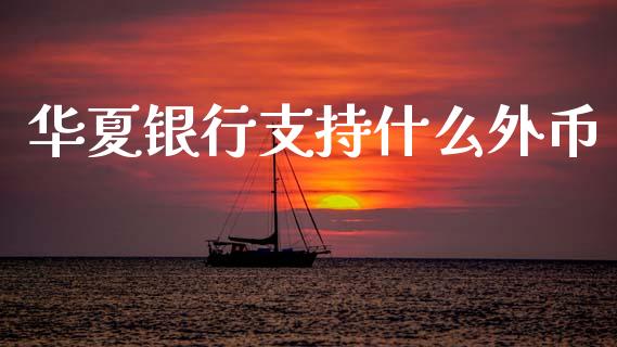 华夏银行支持什么外币_https://m.qmgjg.com_货币基金_第1张