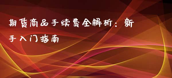 期货商品手续费全解析：新手入门指南_https://m.qmgjg.com_资金管理_第1张