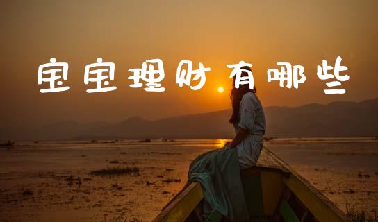 宝宝理财有哪些_https://m.qmgjg.com_货币基金_第1张