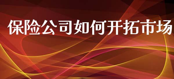 保险公司如何开拓市场_https://m.qmgjg.com_金融市场_第1张