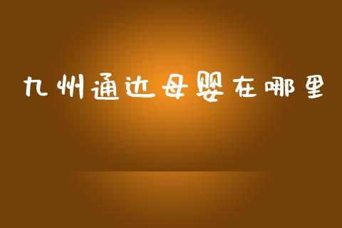 九州通达母婴在哪里_https://m.qmgjg.com_资金管理_第1张