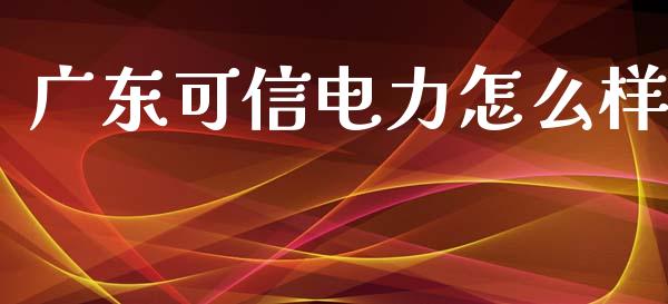 广东可信电力怎么样_https://m.qmgjg.com_货币基金_第1张