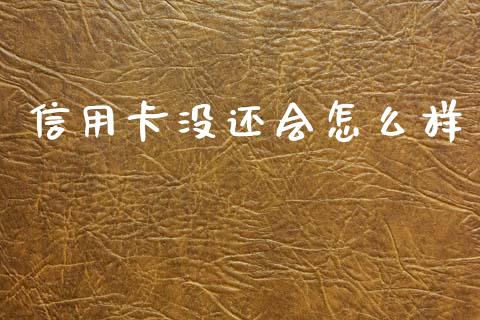 信用卡没还会怎么样_https://m.qmgjg.com_金融市场_第1张