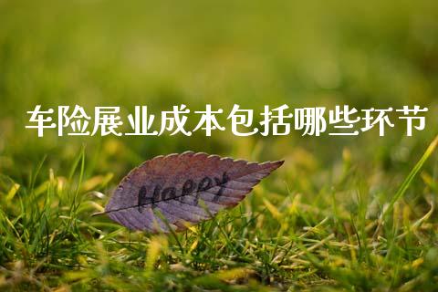 车险展业成本包括哪些环节_https://m.qmgjg.com_投资银行_第1张