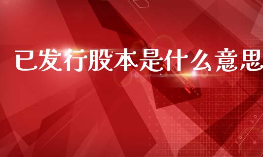 已发行股本是什么意思_https://m.qmgjg.com_货币基金_第1张