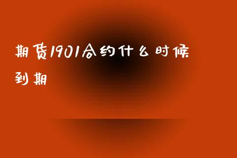 期货1901合约什么时候到期_https://m.qmgjg.com_资金管理_第1张