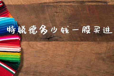 特锐德多少钱一股买进_https://m.qmgjg.com_资金管理_第1张