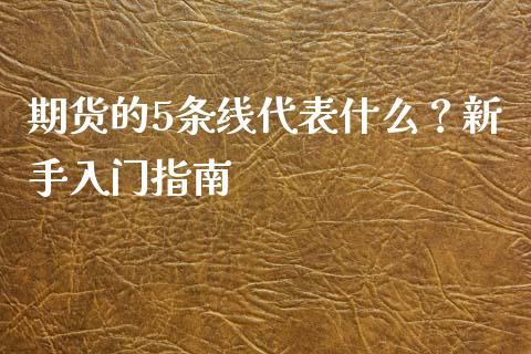 期货的5条线代表什么？新手入门指南_https://m.qmgjg.com_资金管理_第1张