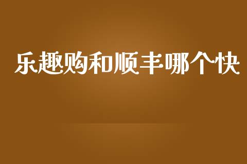 乐趣购和顺丰哪个快_https://m.qmgjg.com_资金管理_第1张