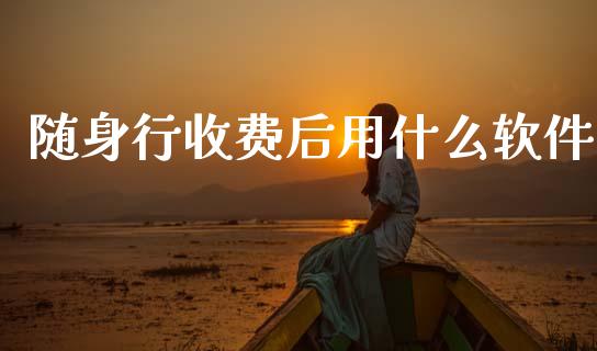 随身行收费后用什么软件_https://m.qmgjg.com_金融市场_第1张