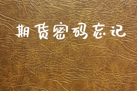 期货密码忘记_https://m.qmgjg.com_金融市场_第1张