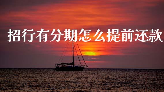 招行有分期怎么提前还款_https://m.qmgjg.com_金融市场_第1张