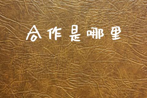 合作是哪里_https://m.qmgjg.com_货币基金_第1张
