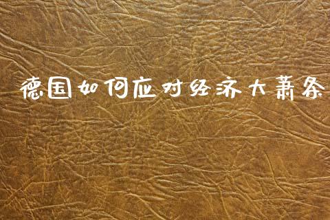 德国如何应对经济大萧条_https://m.qmgjg.com_资金管理_第1张