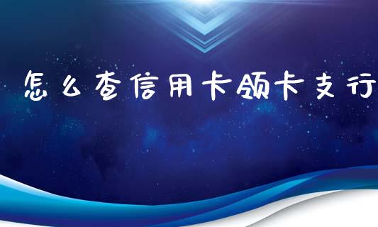 怎么查信用卡领卡支行_https://m.qmgjg.com_货币基金_第1张