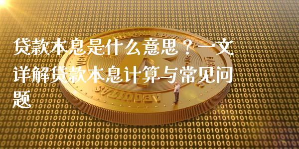 贷款本息是什么意思？一文详解贷款本息计算与常见问题_https://m.qmgjg.com_资金管理_第1张