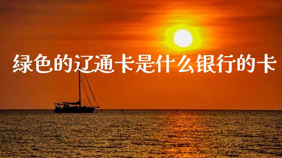 绿色的辽通卡是什么银行的卡_https://m.qmgjg.com_投资银行_第1张