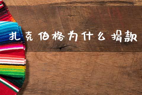 扎克伯格为什么捐款_https://m.qmgjg.com_资金管理_第1张