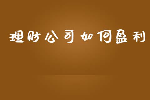 理财公司如何盈利_https://m.qmgjg.com_投资银行_第1张
