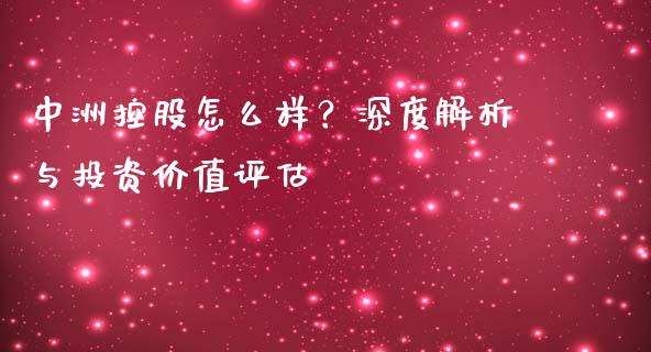 中洲控股怎么样？深度解析与投资价值评估_https://m.qmgjg.com_货币基金_第1张