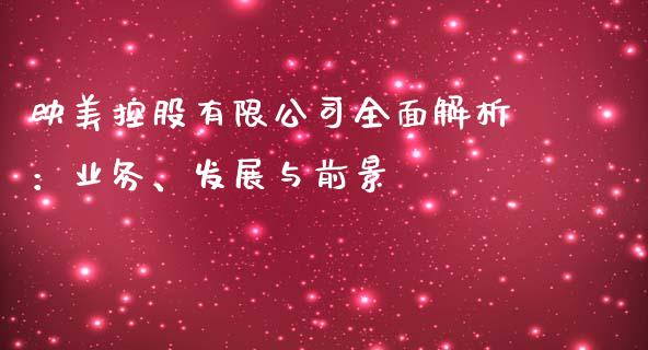 映美控股有限公司全面解析：业务、发展与前景_https://m.qmgjg.com_投资银行_第1张