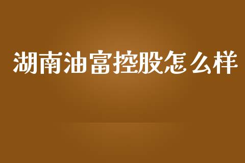 湖南油富控股怎么样_https://m.qmgjg.com_资金管理_第1张